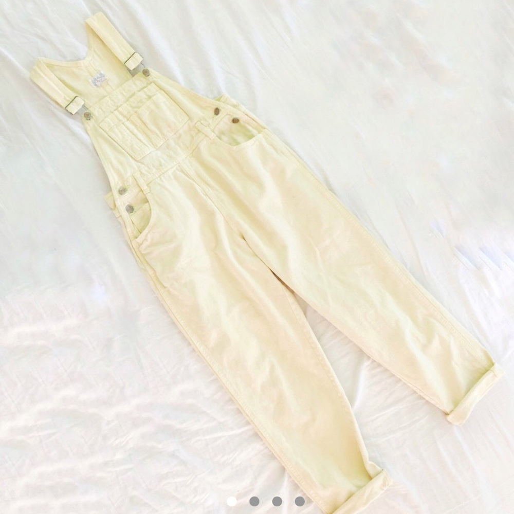 Vintage Baby Yellow Moda International Overalls S